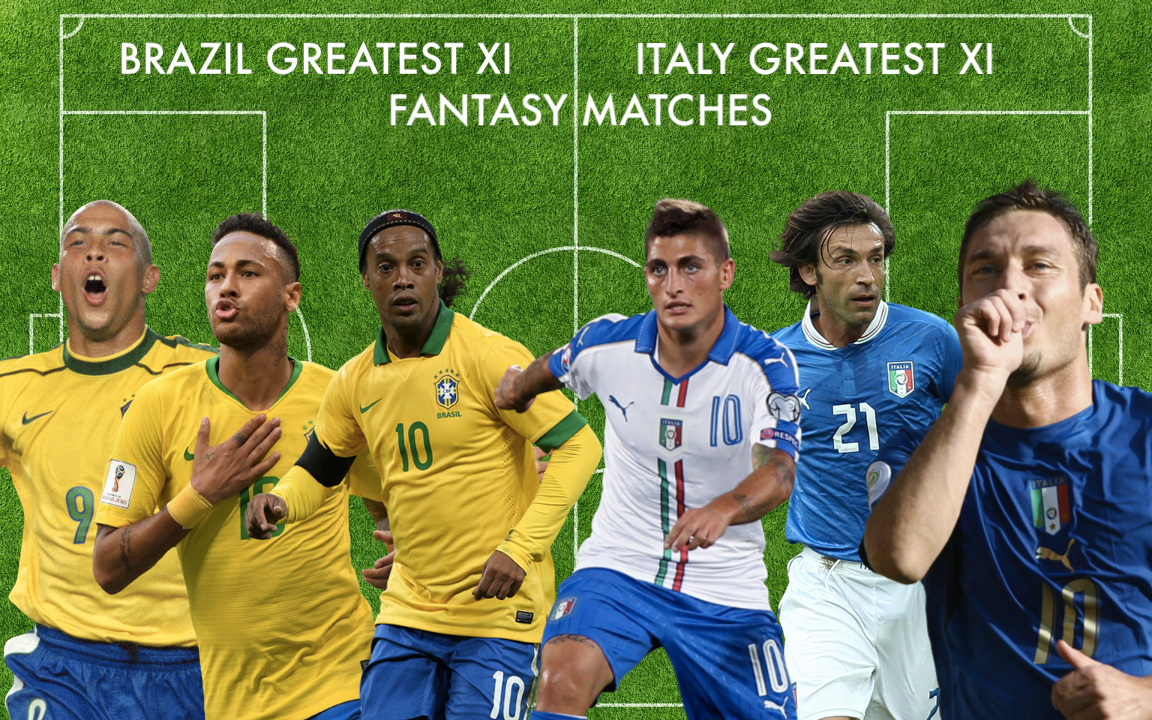 Brazil Greatest XI vs Italy Greatest XI Tap Ins & Tap Outs