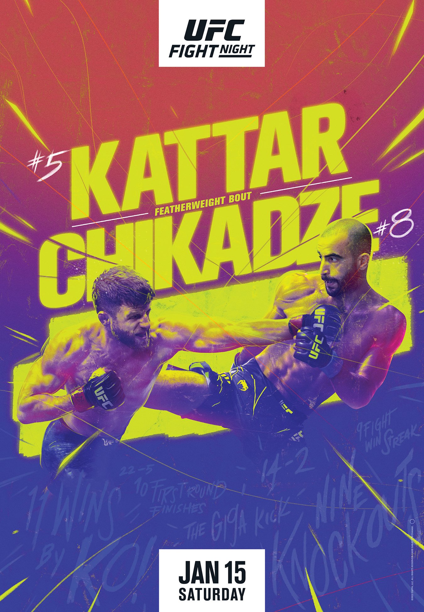 UFC Vegas 46 Kattar vs Chikadze
